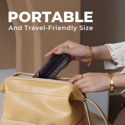 Brosse lissante portable – Des cheveux lisses et maîtrisés, où que vous soyez